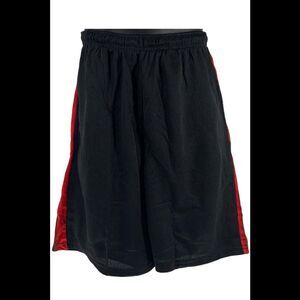 X-Pro Men's Active Athletic Moister Wicking Shorts with Design Black - Regular